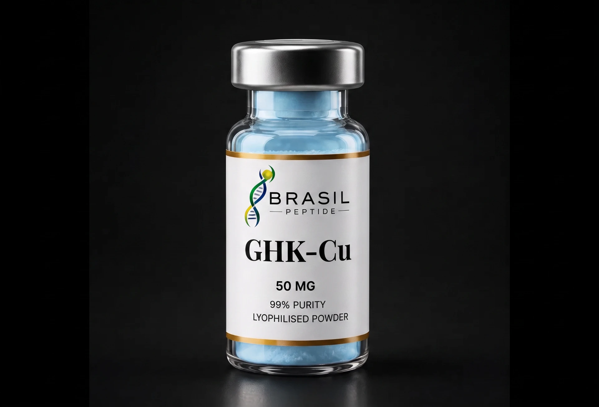 GHK-Cu — frasco de peptídeo de pesquisa 50mg