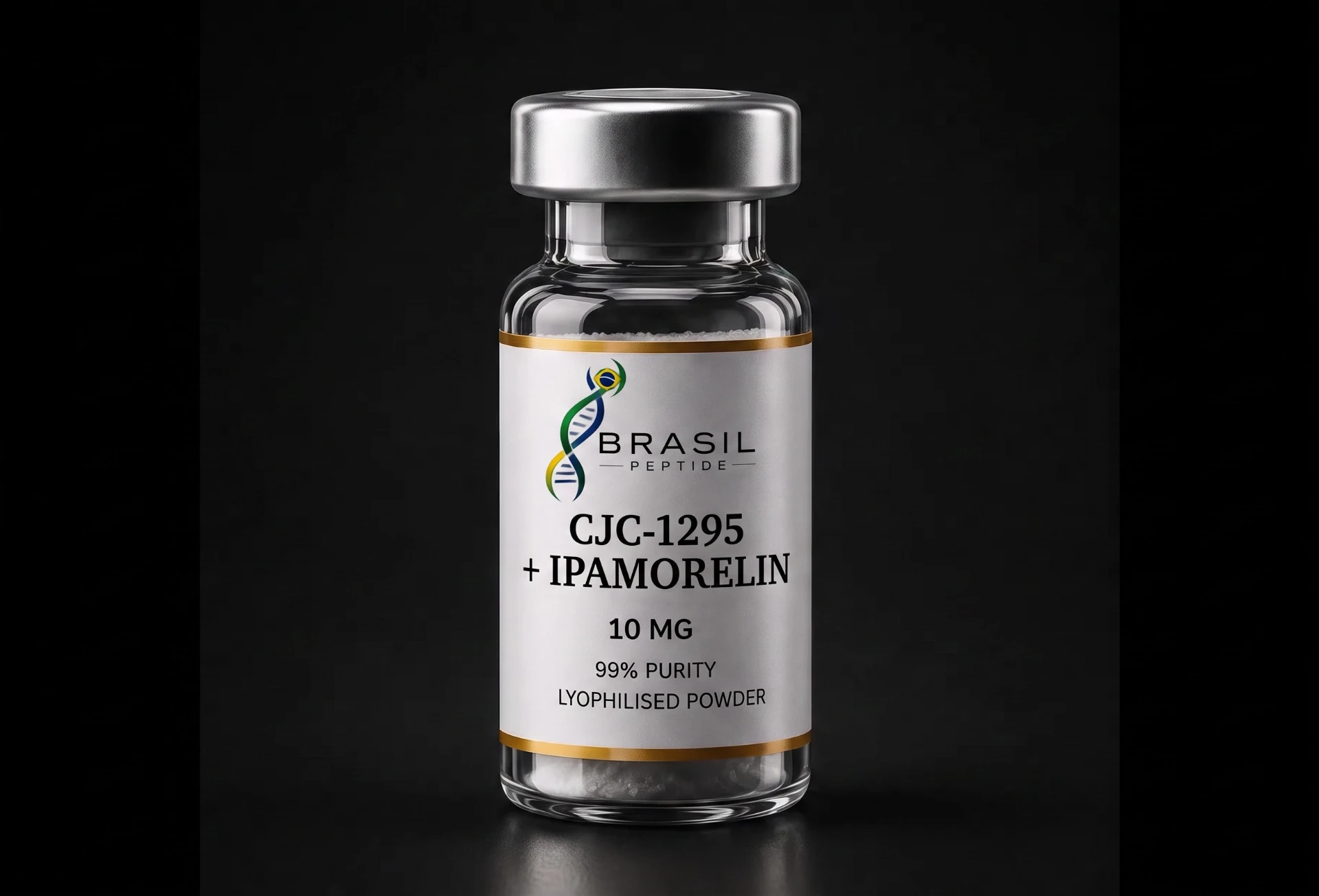 CJC-1295 + Ipamorelina — frasco de peptídeo de pesquisa 10mg + 10mg