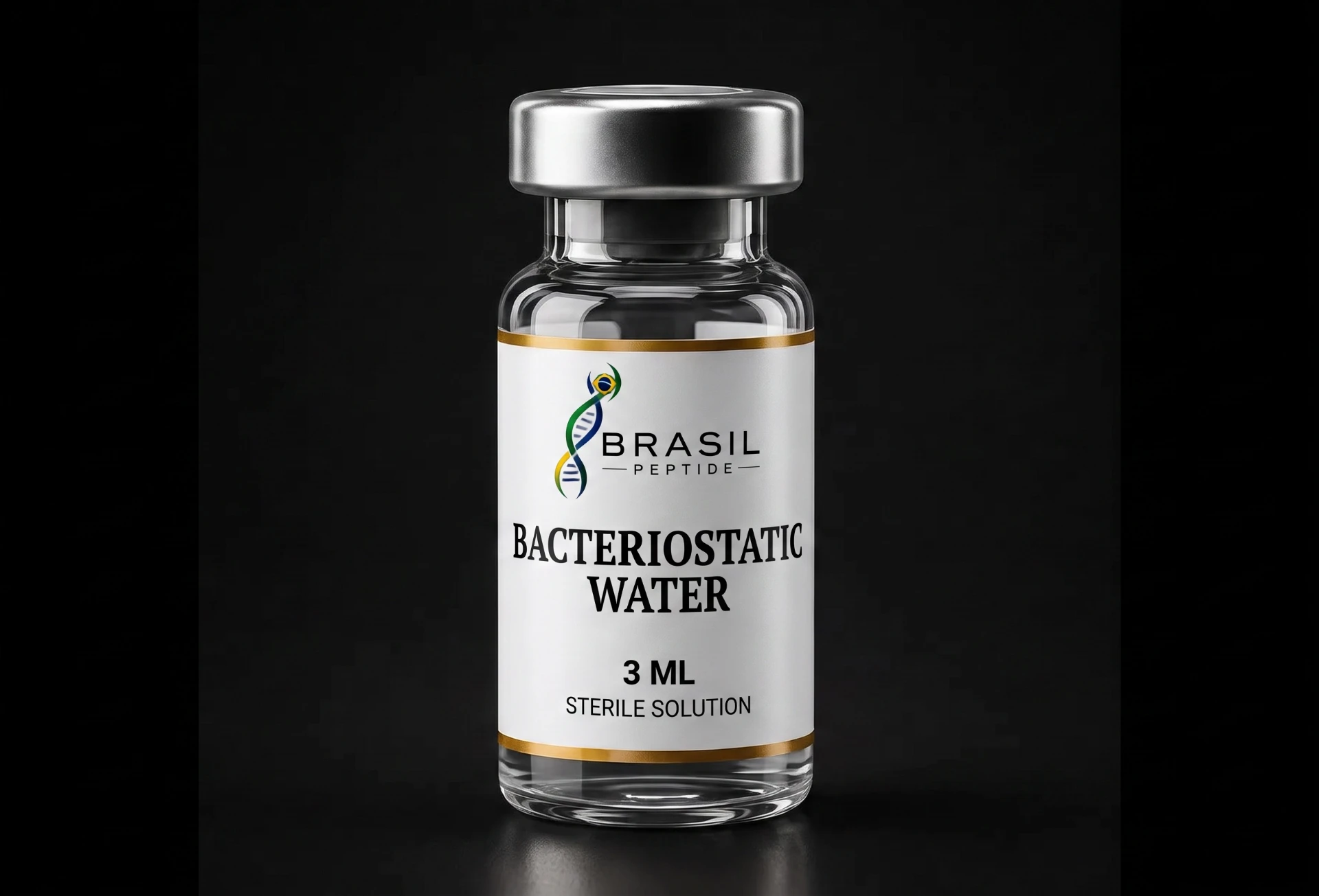Água Bacteriostática — frasco de peptídeo de pesquisa 3ml